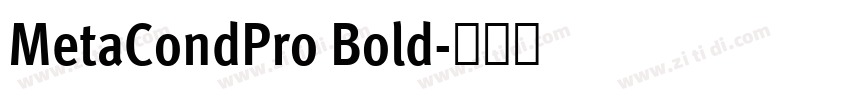 MetaCondPro Bold字体转换